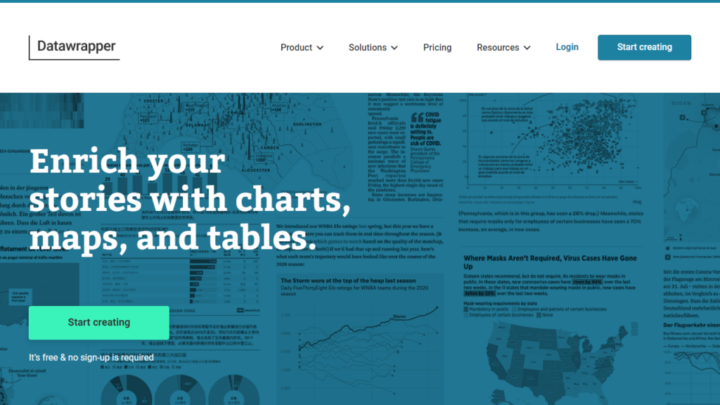 Datawrapper is a user-friendly data visualization tool