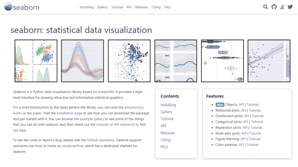 Seaborn is a Python visualization library based on Matplotlib