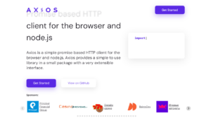 axios is used for Web Scraping with Javascript and NodeJS