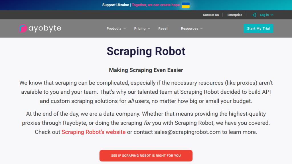 Rayobyte – A Customizable web scraping API